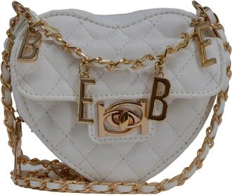 Bebe Solana Quilted Heart Crossbody Bag in White at Nordstrom Rack