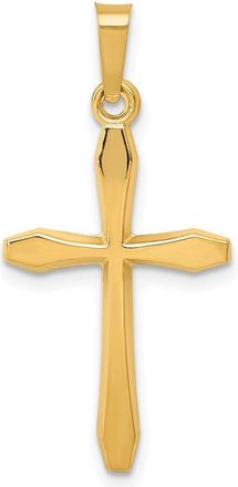 Diamond2Deal 14k Yellow Gold Polished Passion Cross Pendant