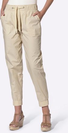 Heine 7/8-Hose HEINE, Damen, Gr. 34, Normalgr&ouml;ssen, sand, 98% Baumwolle, 2% Elasthan, unifarben, Hosen 7/8-Hose