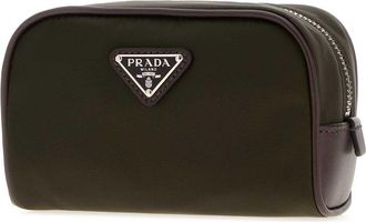 Prada Mens Olive Green Fabric Beauty Case Mimetico Perfumes