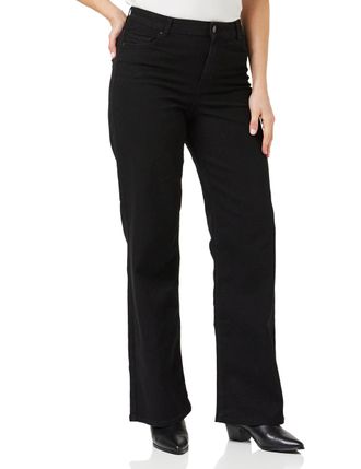 Pieces Womens PCPEGGY HW Wide Trousers BLC NOOS BC Jeans, Black, M