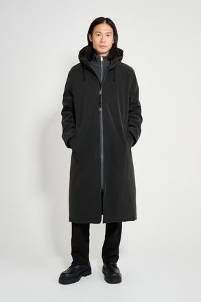 Stutterheim Stockholm Long Matte Winter Coat in Black at Nordstrom, Size Xx-Large