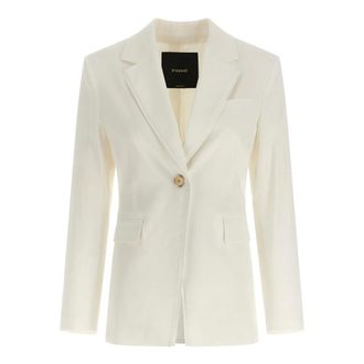 Pinko Blazers, female, White, Size: 2XS Effie Single-Breasted Blazer