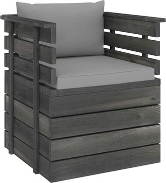 vidaXL Sill&oacute;n De Jard&iacute;n Con Cojines Madera De Pino Vidaxl