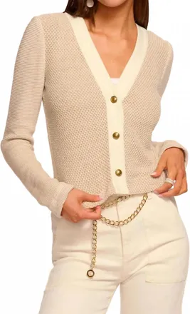 Ramy Brook Huda Cotton Lurex Jacket In Sandstone Tweed