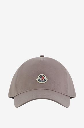 Moncler Gabardine-Baseballkappe mit Hahnenlogo