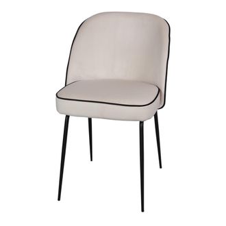 MisterWils Silla Tapizada - Beige - 85x51x56