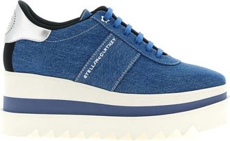 Stella McCartney Schoenen, Dames, Blauw, 38 1/2 EU, Katoen, Sneakelyse Sneakers