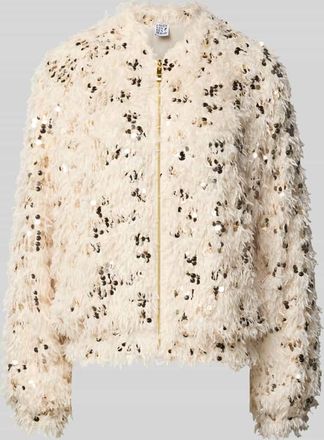 Emily van den Bergh Blouson mit Paillettenbesatz in Offwhite, Größe 36
