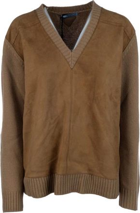 Prada Mujer, Jerseys, Marr&oacute;n, Talla: S
