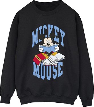 Disney Dames/Dames Mickey Mouse Boeken Lezen Sweatshirt (Zwart)