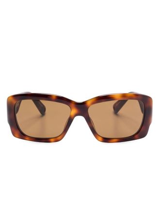 Jacquemus Sunglasses With Animal-Print Frame And Brown Lenses
