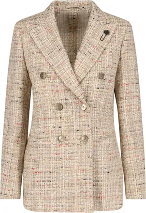 Lardini Double-Breasted Blazer - Beige