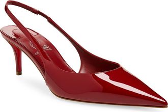 Christian Louboutin Miss Z Pointed Toe Slingback Pump in Empire/empire at Nordstrom, Size 40.5
