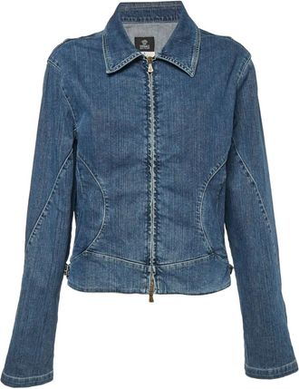 Versace denim zip-up jacket - Blue