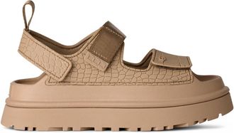 UGG Goldenglow Sandalen met Reli&euml;f - Dames - Sandalen - Beige - 41 EU - Leer - Schoenen