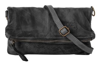 Cluty Abendtasche CLUTY, Damen, Gr. B/H/T: 20cm x 13cm x 3cm onesize, schwarz, Leder, vintage, Taschen Abendtasche, echt Leder, Made in Italy