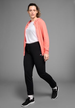 Kangaroos Jogginganzug KANGAROOS, Damen, Gr. 40, rot (coral), Interlock, Obermaterial: 60% Baumwolle, 40% Polyester, figurumspielend, Sportanz&uuml;ge Jogginganzug, 