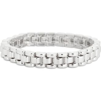 Leith Stretch Watchband Bracelet in Silver at Nordstrom Rack