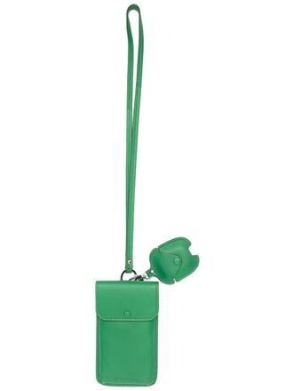 Yves Salomon leather phone case - unisex - Calf Leather - S - Green