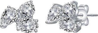 Genevive Silver Cz Studs