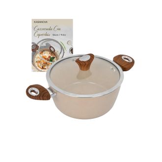 KASANOVA Casseruola 24 cm coperchio taupe New Ceramic