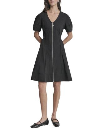 DKNY Lantern Silky Stretch Poplin Dress