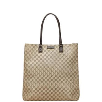 Gucci Pre-owned Tote Bags, female, Beige, Size: ONE SIZE Pre-owned Leather Tote Bag