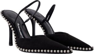 Alexander Wang Womens Tia Slingback Heel Black Calfskin