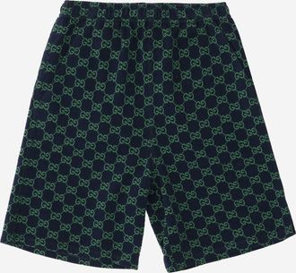 Gucci Boys Shorts Cotton With Gg Motif Multicolour