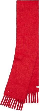 Tory Burch Sciarpa con frange - Rosso