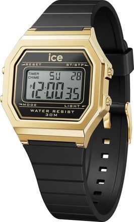 Ice Watch Ice Watch Ice Digit Retro - Black Gold Dames Horloge Zwart 022064