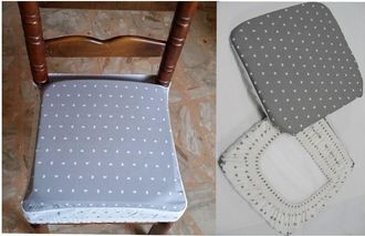 Trade Shop Trade Shop - Juego De 6 Fundas De Cojines Para Silla Con Banda Coj&iacute;n Acolchado Desmontable