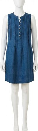 Faherty Isha Basketweave Dress In Indigo