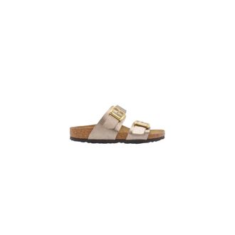 Birkenstock Sliders, female, Beige, Size: 8 US Sydney Cushion Buckle Narrow Fit