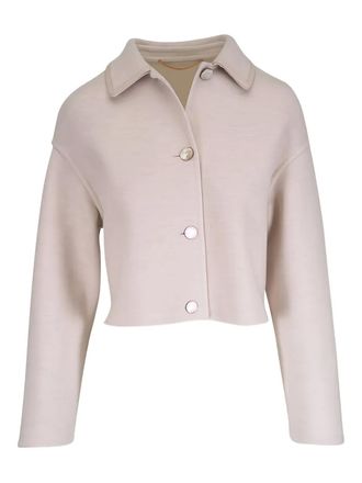 Agnona buttoned collar jacket - Neutrals