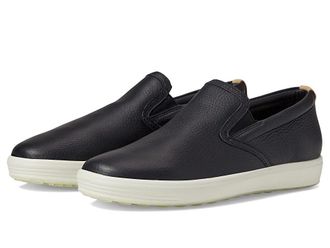 Ecco Soft 7 Casual Slip-On Sneaker Womens Shoes Black/Powder : EU 41 (US Womens 10-10.5) M, Leather