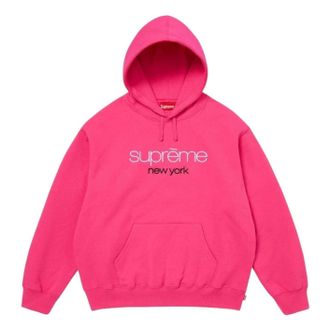 SUPREME SS26 Classic Logo Hooded Sweatshirt Bright Fuchsia SUP-SS26-051-BRTFCS