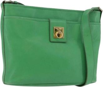 Celine Pre-owned Vintage Schoudertas - Dames - Vintage Schoudertas - Groen - ONE Size - Leer - Vintage