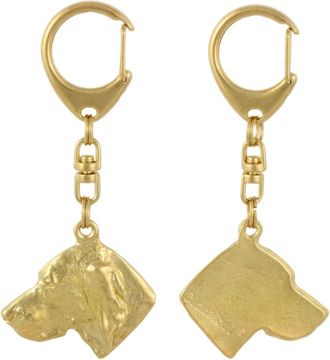 OEM Vizsla H&uacute;ngaro: Llavero Chapado En Oro Con Perro, Decoraci&oacute;n Para Bolsos, Accesorio De Lujo De Art-dog