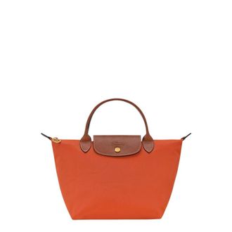 Longchamp le Pliage S Red Handbag With Engraved Logo In Recycled Canvas