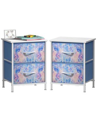 Sorbus Pack Of 2 Nightstands With 2 Drawers