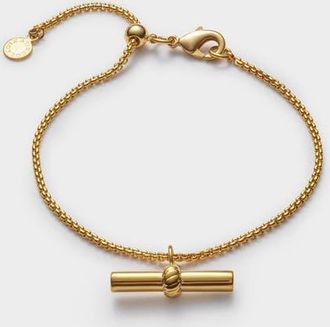 Katie Loxton Themis Large T-Bar Bracelet in Gold Coated at Nordstrom, Size 18