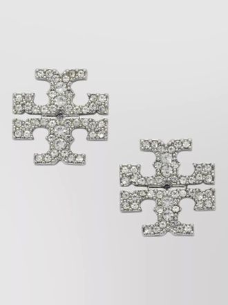 Tory Burch crystal stud earrings minimal jewel design