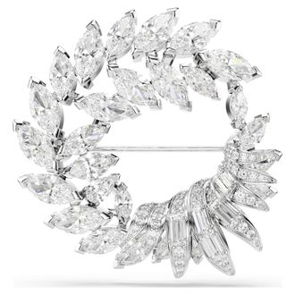 Swarovski Mesmera Marquise Cut, White, Rhodium Plated Brooch