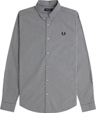 Fred Perry Overhemden, Heren, Veelkleurig, M, Katoen, Lange Mouwen Vichy Shirt