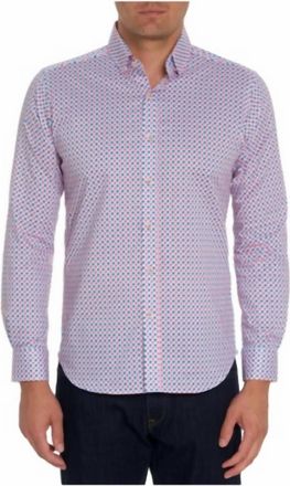 Robert Graham Bellview Woven Shirt - Plus In Pink And Blue