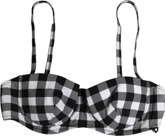 Dolce & Gabbana Gingham Check Underwire Bikini Top - Black