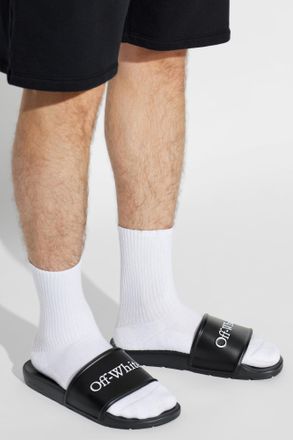 Off-white Bookish Slides, Mens, Black