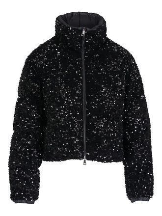 Moncler Giacca con paillettes - Nero